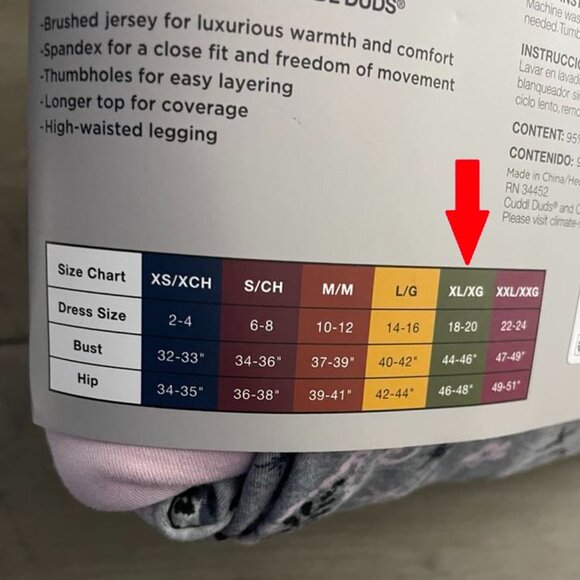 NEW 2Pc XL Soft Women's Paisley Climate Right Base Layer Set - Picture 6 of 8